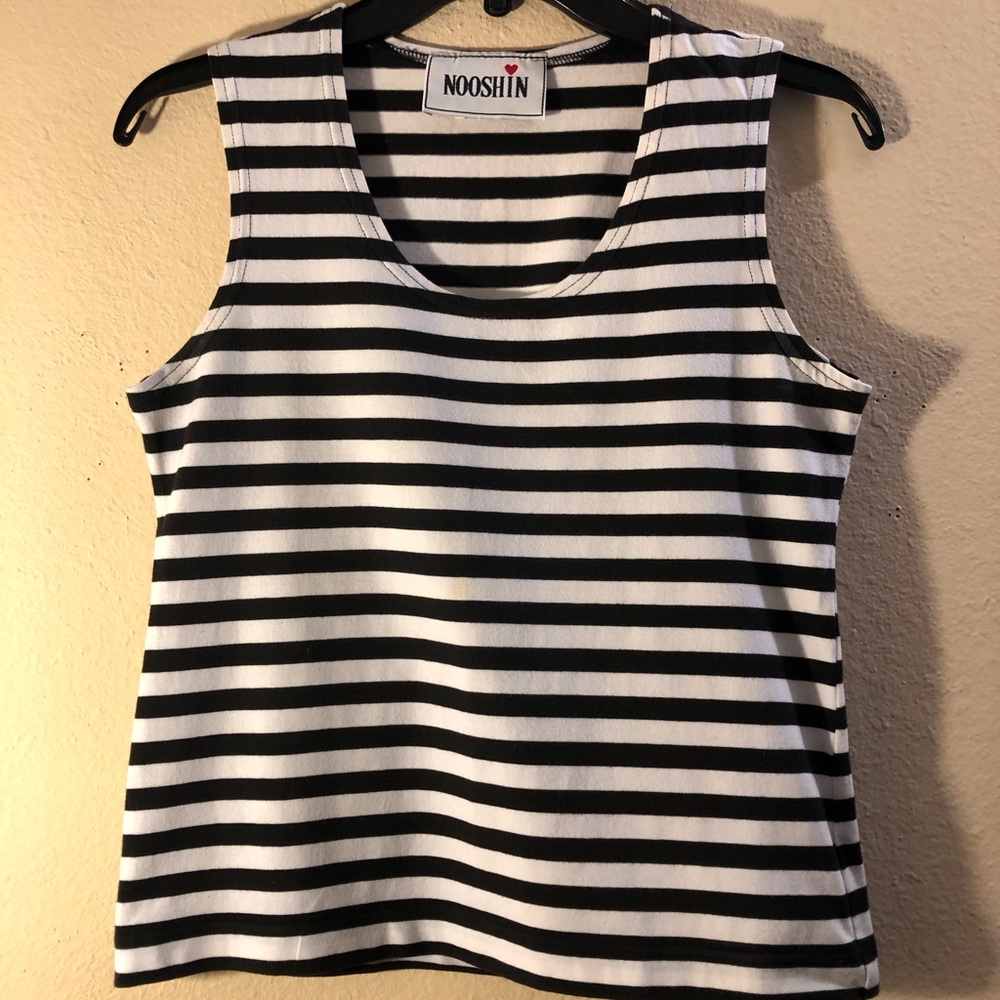 DONATED Nooshin Sleeveless Striped Tank Top - Picture 1 of 10